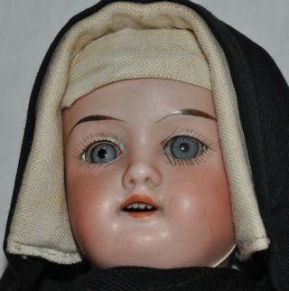 Antique Armand Marseille Nun Doll Bisque Head Orig Clothes Jointed Floradora 2