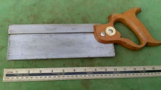 Vintage Tyzack Sons & Turner 10 " Steel Backed Tenon / Dovetail Saw.