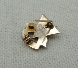 Vintage 10k Gold TKE Tau Kappa Epsilon Fraternity Frat Pin With Pearls 2