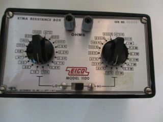Vintage Eico Model 1100 Rtma Resistance Box
