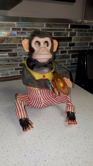 Vintage Musical Jolly Chimp Monkey Toy But Not Correctly Creepy Old