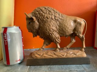 Vintage Bison / Buffalo Statue Figure Made In West Germany
