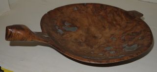 NATIVE AMERICAN Great Lakes TURTLE EFFIGY Burl Bowl Woodlands 19th Century 2
