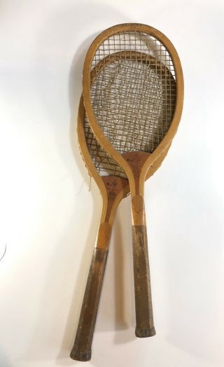 Vintage Wright & Ditson Wood Tennis Racquets (patent Date 1905)