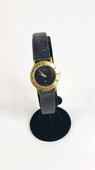 Authentic Vintage Gucci 3001l Lady 18k Gold Plated Quartz Watch Hour