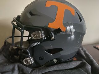 Authentic University Of Tennessee Game Football Helmet Smokey Gray