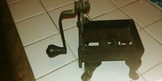 Hand Crank Antique steel Tobacco Chopper Shredder Cutter Pat.  Mar 8 1910 2