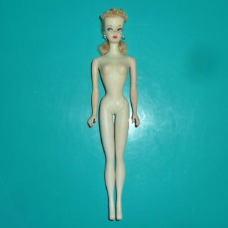 VINTAGE 1959 2 PONYTAIL BARBIE W TM STAND FROM 1 TWO - PRONGED STAND 2