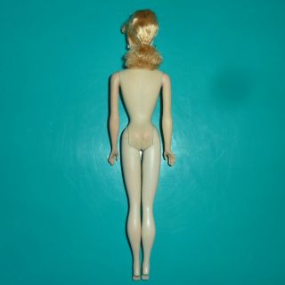 VINTAGE 1959 2 PONYTAIL BARBIE W TM STAND FROM 1 TWO - PRONGED STAND 3