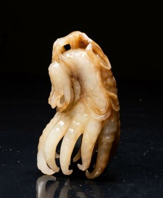 Chinese Large Antique/vintage Carved Jade Buddha Hand
