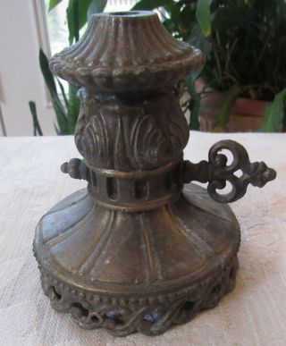 Vintage Table Lamp Part Spacer Riser Or Base Cast Metal 4 1/2 " High 3 5/8 " Wide