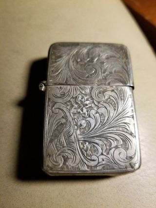 Vintage Mexican Sterling Silver Cigarette Lighter Zippo