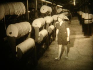Vintage 16mm Educational " On The Spinning And Weaving Factory " Film B/w Industry