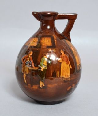 A Antique Royal Doulton Kingsware Pottery Flask