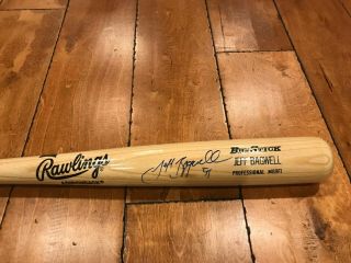 Jeff Bagwell Signed Houston Astros Game Ready Rawlings Game Bat 34 "
