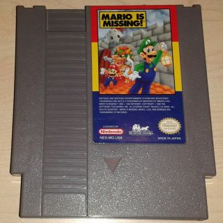 Mario Is Missing Nintendo Nes Vintage Classic Retro Game Cartridge