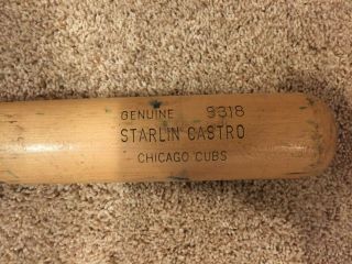 Rare 2012 Starlin Castro Chicago Cubs Game Louisville Slugger Bat