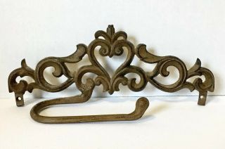 Vintage Iron Toilet Paper Roll Holder Wall Mounted Tissue Holder