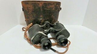 Vintage Carl Zeiss Jena D.  F.  6x30 969398 Binoculars With Case Poor