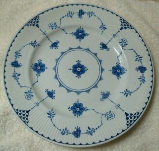 Vintage Furnivals Denmark 10 - 1/8 " Dinner Plate Blue White Made In England