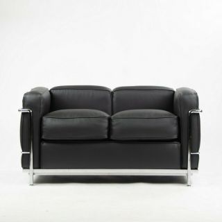 Cassina Italy Le Corbusier Lc2 Petit Modele Two - Seat Sofa Upholstery