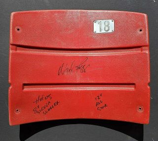 Wade Boggs Boston Red Sox Signed Fenway Park Seat Back W/coa