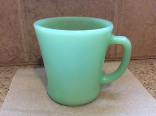 Vintage Glass Anchor Hocking Fire King Ware Jadeite Green Tea Coffee Mug Cup D