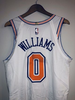Troy Williams 0 York Knicks 2/26/18 Game Nba Statement Jersey Steiner