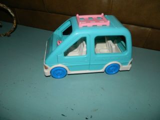 Vintage 1993 Fisher Price Loving Family Blue Car Van Suv Camping