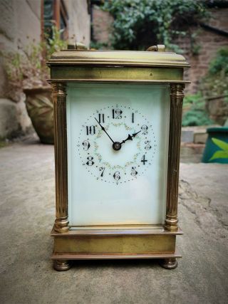 A Beautifully Styled Early French 8 - Day Carriage Clock - Gw Order