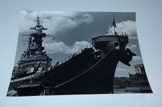 Vintage Uss Missouri Navy Battleship Photo