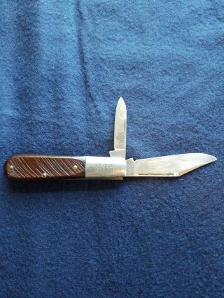 Vintage Usa 10ot Old Timer Barlow Ulster 2 Blade Knife