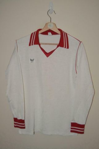 Vintage Erima Red & White Long Sleeve Football Shirt Small Mens 3/4 7