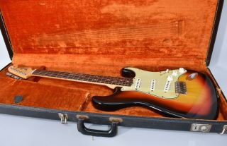 1964 Fender Stratocaster Vintage Sunburst Electric Guitar wOHSC PRE CBS 2