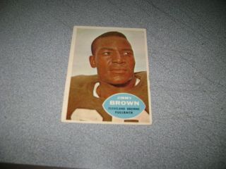 Vintage 1960 Jim Brown Topps Football Card 23