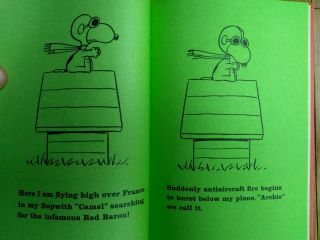 Vintage Snoopy and the Red Baron by Charles Schulz 1966 Hardcover Kids Book 3