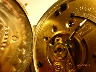 H.  Z.  Culver Antique Elgin National Watch Co Size 18 Coin Pocket Watch 1873 Runs