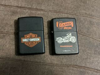 Vintage Harley Davidson Zippo Lighters