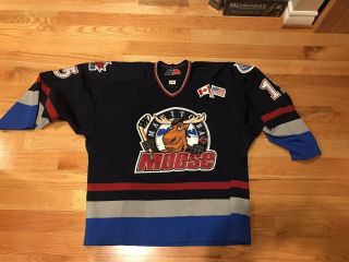 Manitoba Moose 2001 - 2002 Pat Kavanagh Game Worn Jersey Team Loa Ahl Del