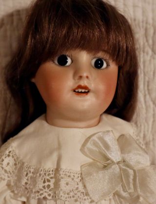 Antique 16 " French Sfbj 60 Doll W/great Outfit & French Human Hair Wig