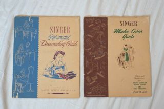Vintage 1943 Singer Sewing Make - Over & Illustrated Dressmaking Guide Books
