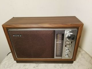 Vintage Sony AM/FM Table Radio Model ICF - 9740W - Great 2