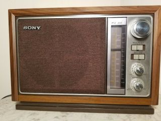 Vintage Sony AM/FM Table Radio Model ICF - 9740W - Great 3