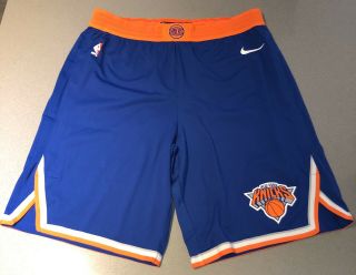 Kyle O’ Quinn York Knicks Nba Game Worn 9 (xl) Blue Shorts (steiner)