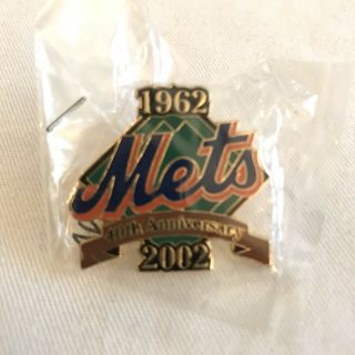 1962 - 2002 York Mets 40th Anniversary Enamel Pin Shea Stadium