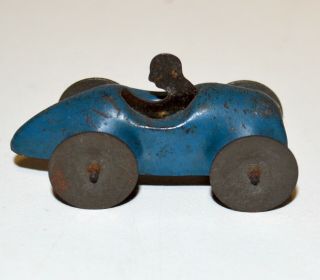 Vintage 1930s 1940s Marx Tin Hometown Playset Blue Car