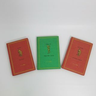 Vintage Set Of 3 Winnie The Pooh Hardcover Books 1961 A.  A.  Milne