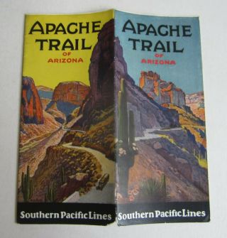 Old Vintage 1927 - S.  P.  Railroad - Apache Trail - Arizona - Travel Brochure