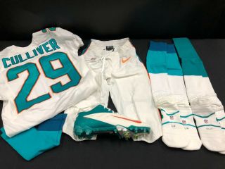 29 Miami Dolphins Chris Culliver Game Jersey Full Set Pants/socks Size - 38
