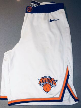 Mitchell Robinson York Knicks Nba Game Worn 26 White Shorts (steiner)